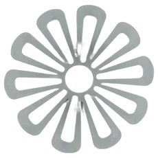 WE CHAMP 花朵造型加厚隔熱墊, 灰色, TPR材質, 15.8x15.8cm, 4個