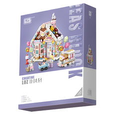 LoZ 微型迷你積木 20.5 x 5 x 24cm 781個, 糖果屋LOZ1224, 1盒