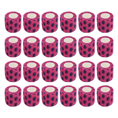 毛皇上 彈力自黏寵物繃帶 紫底爪印 中號, 487g, 24捲