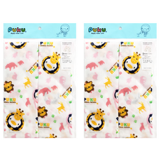 PUKU 藍色企鵝 PUKU印花紗布澡巾 2入