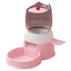毛皇上 自助按壓餵食器 750g, 1個, 粉色, 2L