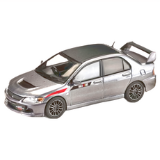 Hobby JAPAN 1/64 三菱 MITSUBISHI LANCER EVOLUTION 9 MR GSR JDM改裝版 附展示引擎 中紫雲母灰, 1個