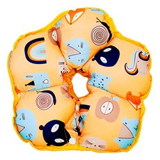 Mon bebe 夢貝貝 太陽花舒適防水頭套 L號脖圍 32-42cm, L, 黃色, 1個