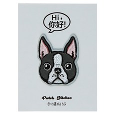 刺繡貼紙, 波士頓㹴, 1張