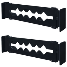 E.dot 加長伸縮分類收納分隔板 黑色 2個 抽屜分隔, 32.5 x 8.8 x 5.2cm