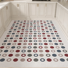 Arbor Home 喬木居家 復古花紋PVC抹净地墊 防水防油 抓地防滑, 淺若梨花, 1個