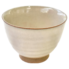 美濃燒 土物煎茶杯, 日本製, 灰白色, 9cm寬, 陶瓷, 1個