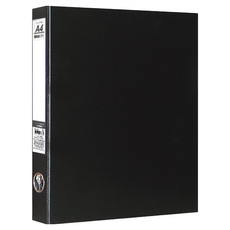 珠友文化 A4 D型檔案夾 3孔, 25mm孔徑, 36盎司硬紙板, 一體成型, 堅固耐用, 黑色, 1本