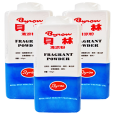 貝林 清涼粉，舒緩痱子，160g, 3瓶