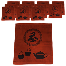 DASING 達興 臻品牌 咖啡色茶道專用方巾, 100%棉, 38 x 34cm, 12條