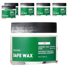 GRAFEN Safe 硬泥髮蠟, 高品質天然成分, 6罐, 75ml