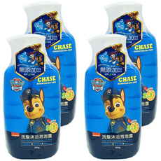 nickelodeon PAW PATROL 汪汪隊立大功 兒童洗髮沐浴泡泡露, 胺基酸成分 pH5.5 溫和配方, 500g, 4瓶