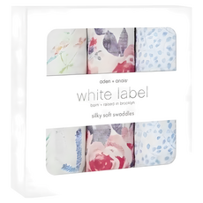 aden + anais 竹纖維多功能包巾 120x120公分 柔滑包巾, 萬紫千紅, 3條, 1盒