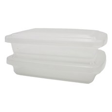 SANADA 可冷凍可微波保存盒 日本製 - 食物保鮮、微波加熱皆宜, 2個, 1組, 透明