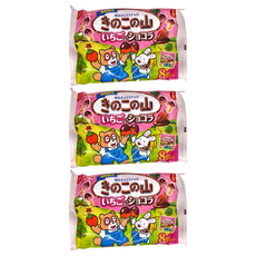 meiji 明治 香菇造型餅乾 草莓&可可風味, 96g, 3包