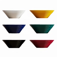 Toppuror 泰浦樂 波紋可微波牛肉麵碗 6入裝, 古典紅 + 孔雀綠 + 暮夜藍 + 雪峰白 + 至尊黑 + 晨曦黃, 1組