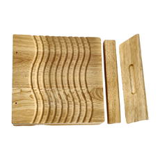 KIJO 木城工坊 原木專利健體拉筋板, 波浪 木色