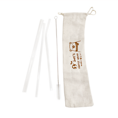 GOZENBO 御膳坊 輕時光加長玻璃吸管組 附袋, 1組, 5個