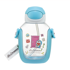 Skater 兒童吸管透明冷水壺, 哆啦A夢 藍色, 530ml, 1個