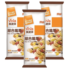 ViVa 萬歲牌 綜合纖果, 精選果乾及堅果 綜合營養 一包到位！, 36g, 3包