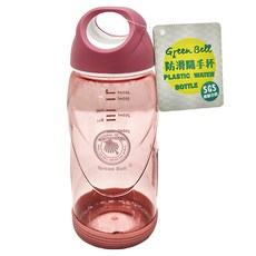 Green Bell 綠貝 防滑隨手杯 耐溫-20°C~120°C SGS檢測塑膠水壺, 粉色, 400ml, 1個