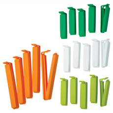 KitchenCraft 大小封口夾20件組, 1組, 綠色 + 白色 + 橘色