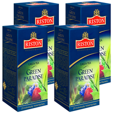 RISTON 瑞斯頓 樂園花香綠茶 斯里蘭卡頂級茶葉, 1.5g, 25包, 4盒