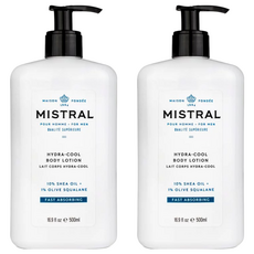MISTRAL BODY 海洋雪松 身體保濕乳液，涼感，含10%乳木果油+1%橄欖油角鯊烷，快速吸收，500ml, 2瓶