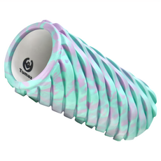 Tumaz 月熊 硬度65D波浪型按摩滾筒, 舒緩筋膜, 軟硬適中, 環保材質, 回彈性佳, 不易變形, 容易清洗, 毛怪藍綠, 1個, 33 x 14cm