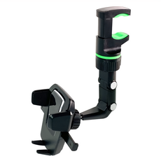 百貨King 後視鏡汽車導航架, 可調式, 360度旋轉, 黑色, 1個