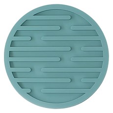 祈樂森活 幾何圖矽膠杯墊 10個, 北歐綠, 1組