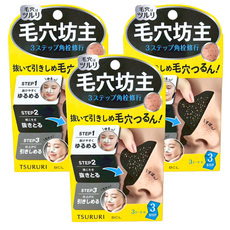 BCL TSURURI 小鼻毛穴坊主清潔鼻膜, 3張, 3個