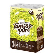 Tamsaa Pure系列 三層捲筒衛生紙, 30m, 30捲, 1袋