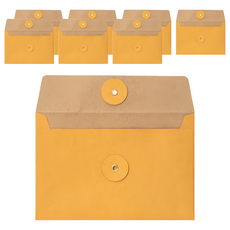 日本 MIDORI 牛皮信封系列 85673 M 橫型 黃色, 8個, 170 x 115mm