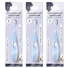 DING DONG PET 寵物超細軟毛牙刷 S 0.07mm, 藍色, 3支