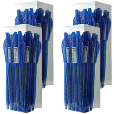 TOWO 東文 減塑中油筆, 藍色, 24入, 4盒