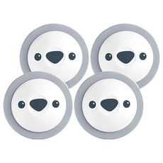小麥購物 可愛按壓式地漏蓋 G838 灰企鵝, 4個