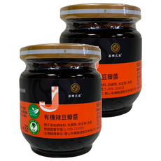 JOYSPRING 喜樂之泉 有機辣豆瓣醬, 非基因改造 有機原料 零添加, 180g, 2瓶