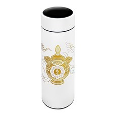 命運好好玩 藥師心經安康保溫杯 輕奢華開運設計 500ml 304不鏽鋼, 白色, 1個