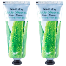 Farm stay 植物莊園 蘆薈保濕舒緩護手霜 清爽不黏膩, 100g, 2條