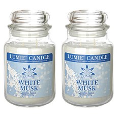 Lumie Candle 香氛蠟燭 Set, White Musk, 630g, 2個