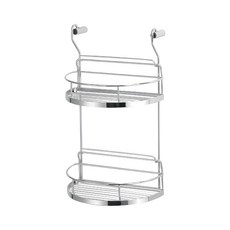 DAY&DAY 日日家居 半圓形雙層活動架 掛式 304不鏽鋼, 銀色, 1個