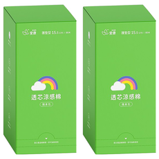 icon 愛康 透芯涼感衛生棉 隨身包, 護墊型 15.5cm, 60片, 2盒