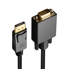 Bravo-U displayport公 對 VGA公 鍍金頭連接線 1.8m 黑色, 單一商品, 1條