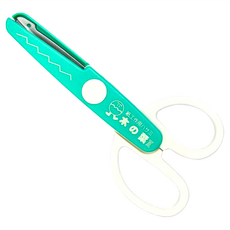 CANARY 長谷川刃物 美術安全剪刀 - 不鏽鋼刀片 ABS樹脂, 葉片綠色, 1支