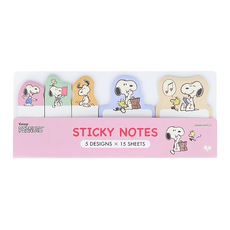 PEANUTS 史努比日常風造型便利貼 120 x 44 x 4mm, 粉色, 75張, 1組