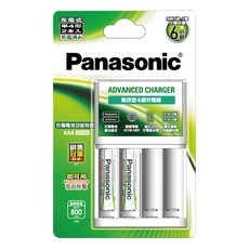 Panasonic 智控型電池充電組 充電器 + 4號800mAh 2顆 K-KJ174MVT2TW, 1組