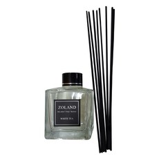 ZOLAND 家居香薰套裝組 藤條黑纖維棒 CAEO0063A5, 白茶, 150ml, 1組