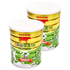 RED COW 紅牛 康健保護力奶粉 金盞花萃取物含葉黃素配方 高鈣 免疫球蛋白 骨骼保護, 1.5kg, 2罐