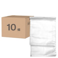 LIFE 來福牌 五枚緞口布 40 x 40cm, 1包, 10條, 白色